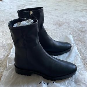 Zara black ankle boots 6.5